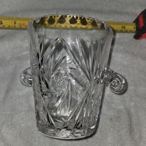 Elegant Crystal Cut Glass Ice Bucket